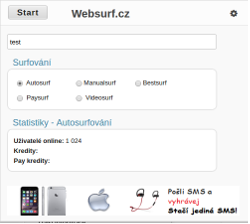 Websurf Browser Chrome náhled